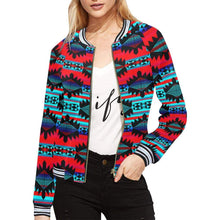 Load image into Gallery viewer, Okotoks Mountain All Over Print Bomber Jacket for Women (Model H21) All Over Print Bomber Jacket for Women (H21) e-joyer 
