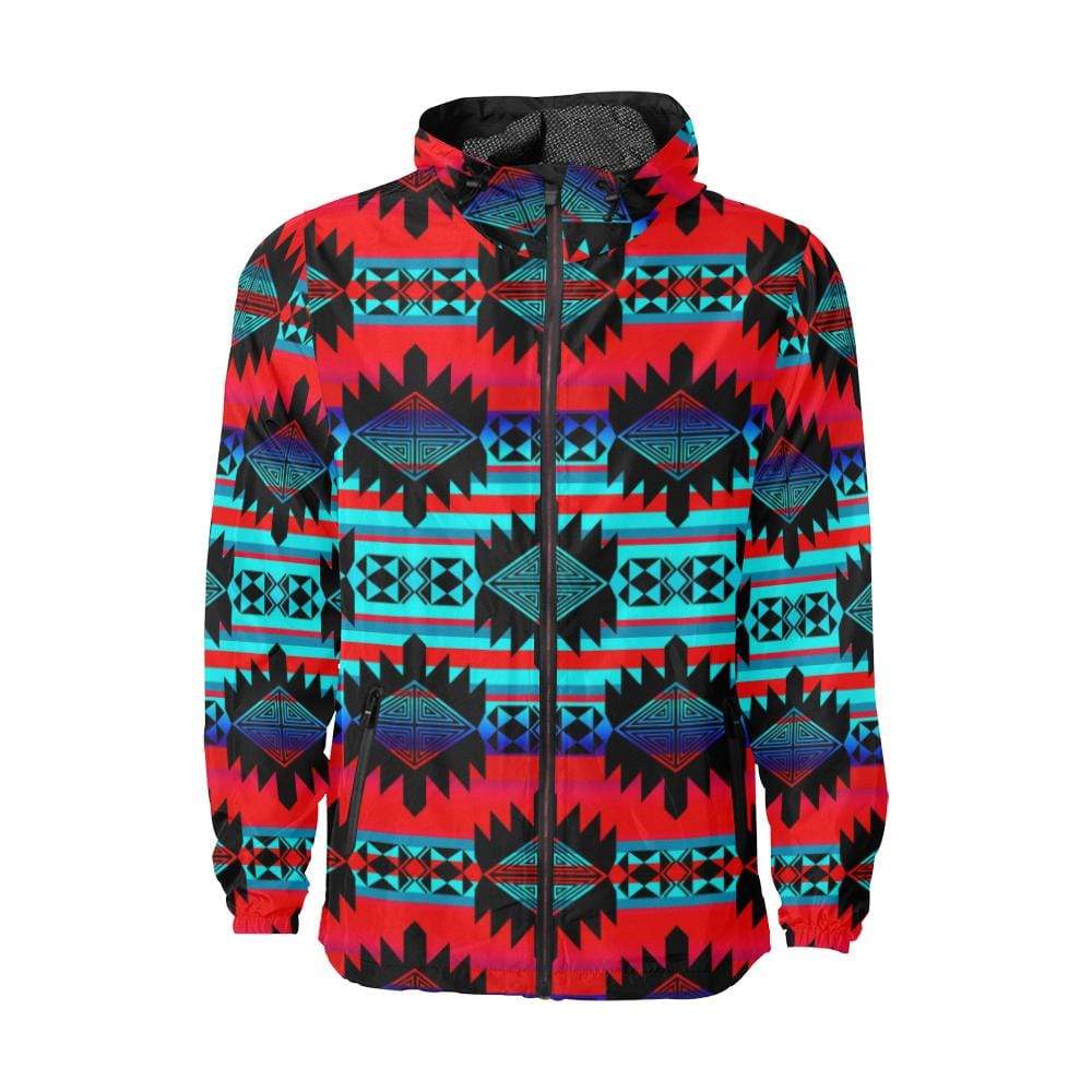 Okotoks Mountain All Over Print Windbreaker for Unisex (Model H23) All Over Print Windbreaker for Men (H23) e-joyer 