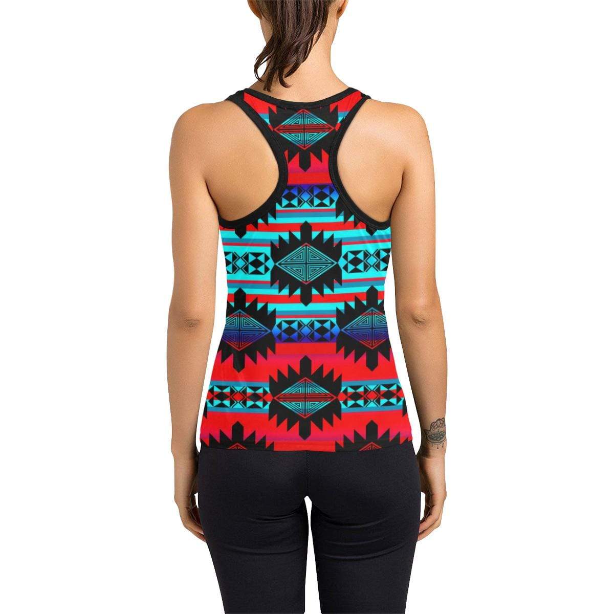 Okotoks Mountain Women's Racerback Tank Top (Model T60) Racerback Tank Top (T60) e-joyer 