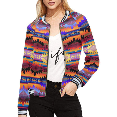 Okotoks Mountains All Over Print Bomber Jacket for Women (Model H21) All Over Print Bomber Jacket for Women (H21) e-joyer 