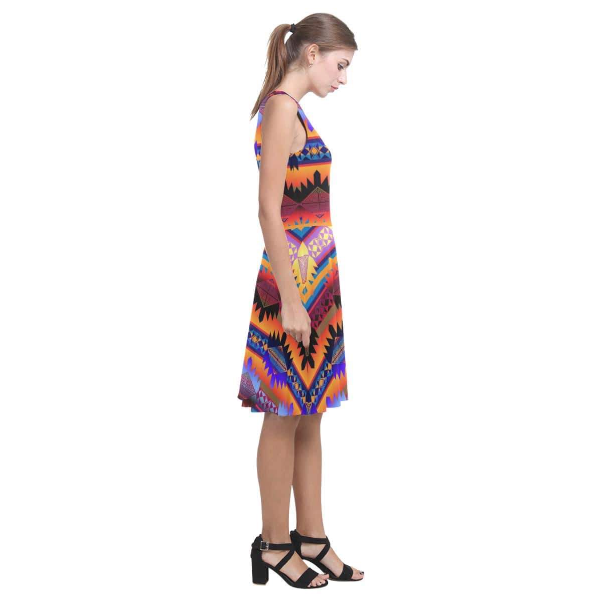 Okotoks Mountains Atalanta Casual Sundress(Model D04) Atalanta Sundress (D04) e-joyer 