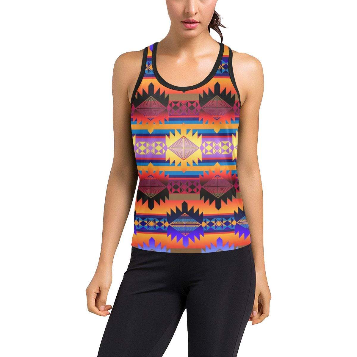 Okotoks Mountains Women's Racerback Tank Top (Model T60) Racerback Tank Top (T60) e-joyer 