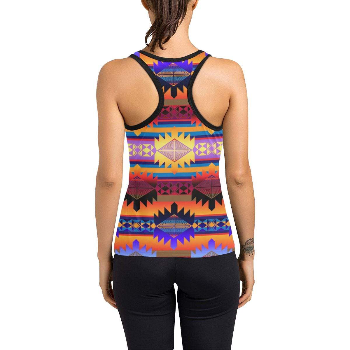 Okotoks Mountains Women's Racerback Tank Top (Model T60) Racerback Tank Top (T60) e-joyer 