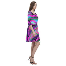 Load image into Gallery viewer, Okotoks Summer Tethys Half-Sleeve Skater Dress(Model D20) Tethys Half-Sleeve Skater Dress (D20) e-joyer 
