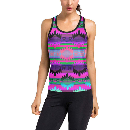 Okotoks Summer Women's Racerback Tank Top (Model T60) Racerback Tank Top (T60) e-joyer 