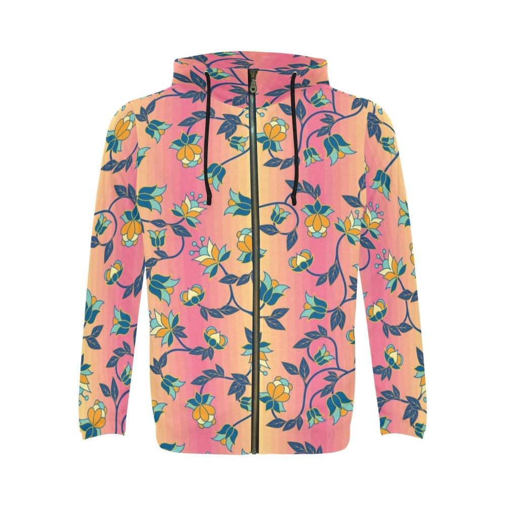 Orange Days All Over Print Full Zip Hoodie for Men (Model H14) All Over Print Full Zip Hoodie for Men (H14) e-joyer 