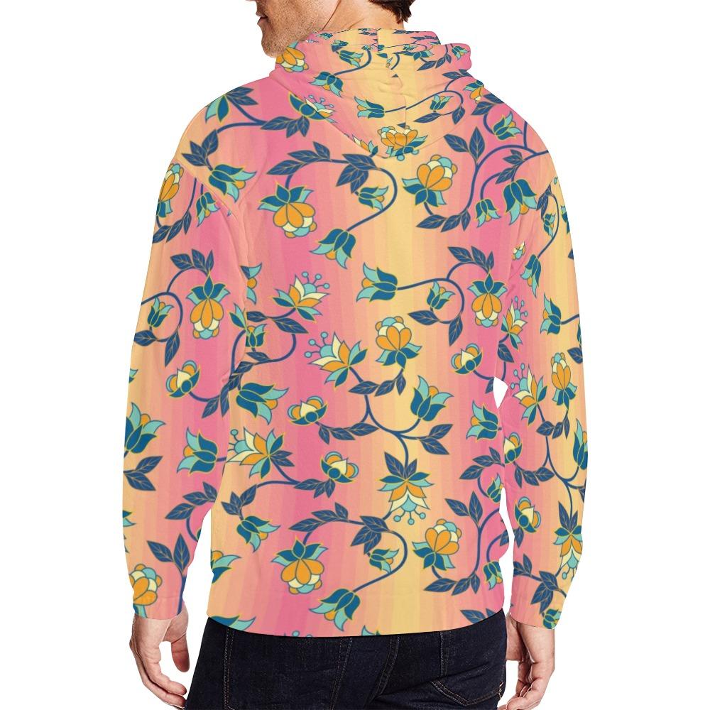 Orange Days All Over Print Full Zip Hoodie for Men (Model H14) All Over Print Full Zip Hoodie for Men (H14) e-joyer 