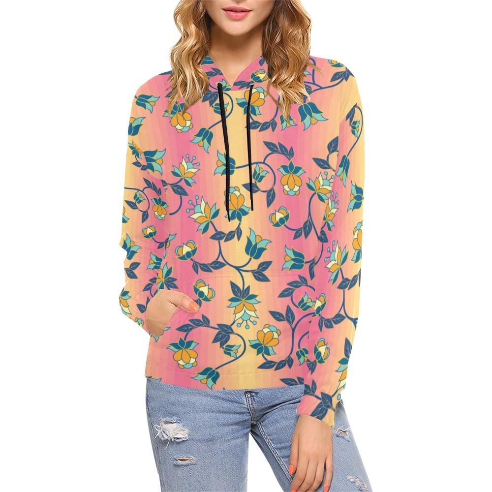 Orange Days All Over Print Hoodie for Women (USA Size) (Model H13) All Over Print Hoodie for Women (H13) e-joyer 