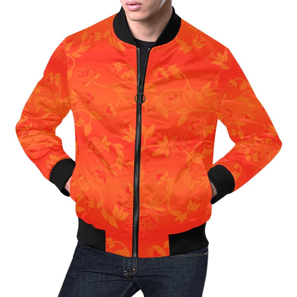 Orange Days Orange A feather for each All Over Print Bomber Jacket for Men (Model H19) All Over Print Bomber Jacket for Men (H19) e-joyer 
