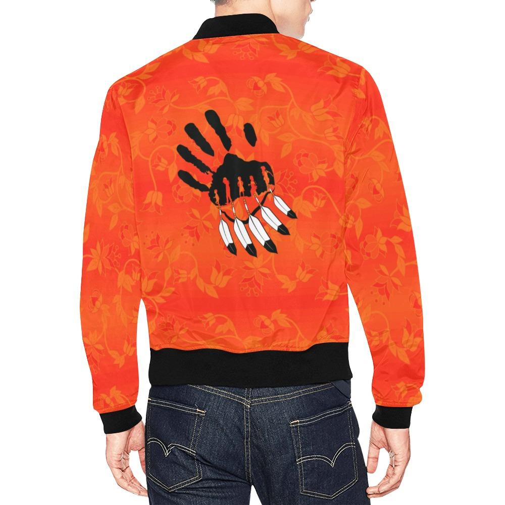 Orange Days Orange A feather for each All Over Print Bomber Jacket for Men (Model H19) All Over Print Bomber Jacket for Men (H19) e-joyer 