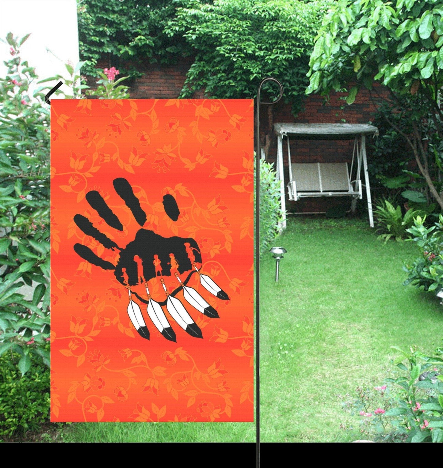 Orange Days Orange - A feather for Each Garden Flag 36''x60'' (Two Sides Printing) Garden Flag 36‘’x60‘’ (Two Sides) e-joyer 