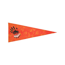 Load image into Gallery viewer, Orange Days Orange A feather for each Trigonal Garden Flag 30&quot;x12&quot; Trigonal Garden Flag 30&quot;x12&quot; e-joyer 

