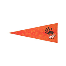 Load image into Gallery viewer, Orange Days Orange A feather for each Trigonal Garden Flag 30&quot;x12&quot; Trigonal Garden Flag 30&quot;x12&quot; e-joyer 
