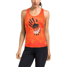 Load image into Gallery viewer, Orange Days Orange A feather for each Women&#39;s Racerback Tank Top (Model T60) Racerback Tank Top (T60) e-joyer 
