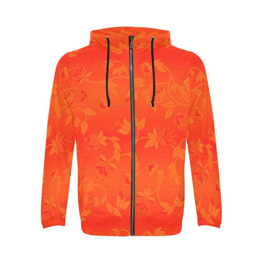 Orange Days - Orange All Over Print Full Zip Hoodie for Men (Model H14) All Over Print Full Zip Hoodie for Men (H14) e-joyer 