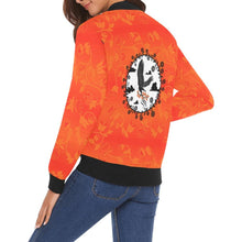Load image into Gallery viewer, Orange Days Orange Carrying Their Prayers All Over Print Bomber Jacket for Women (Model H19) All Over Print Bomber Jacket for Women (H19) e-joyer 
