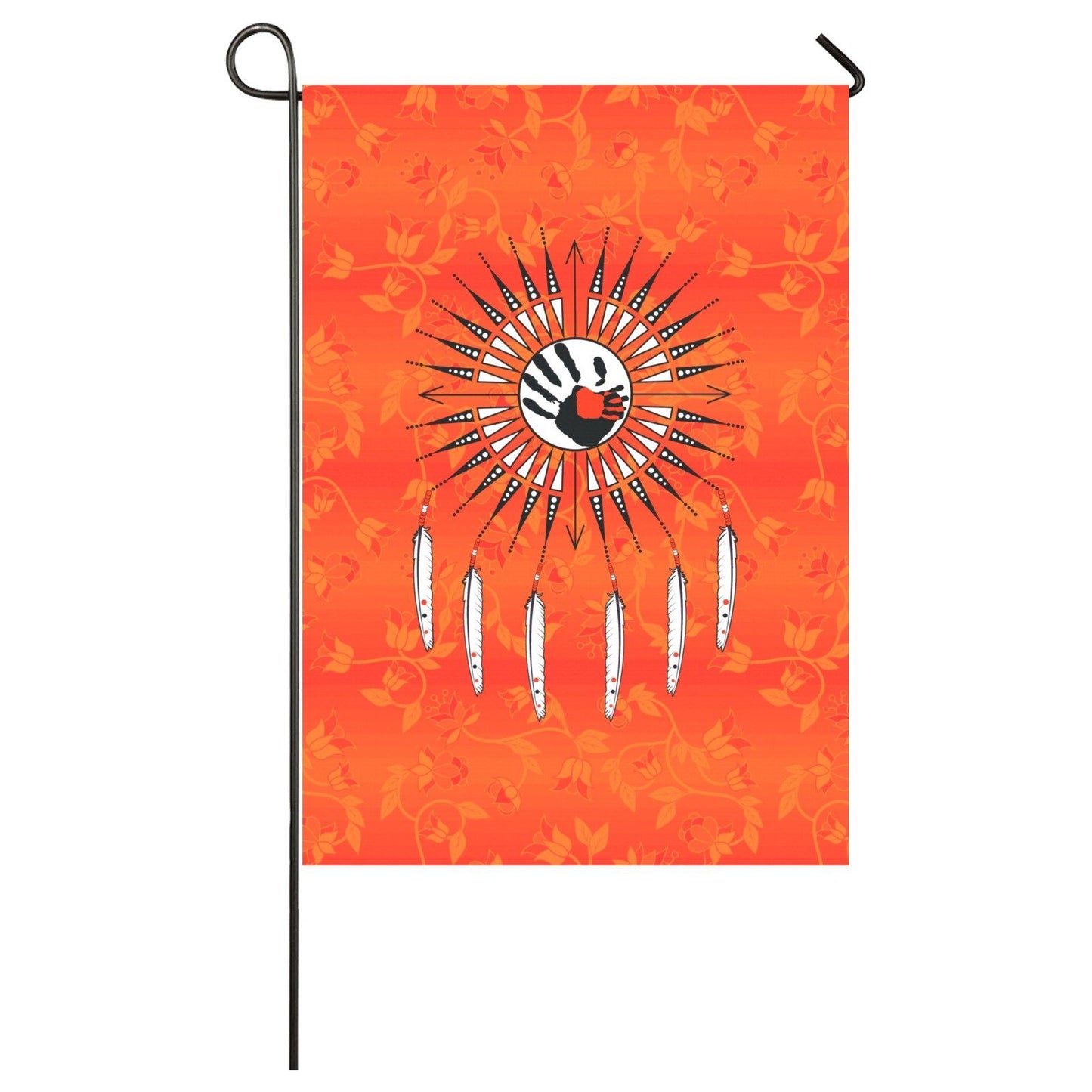 Orange Days Orange - Feather Directions Garden Flag 28''x40'' (Two Sides Printing) Garden Flag 28‘’x40‘’ (Two Sides) e-joyer 