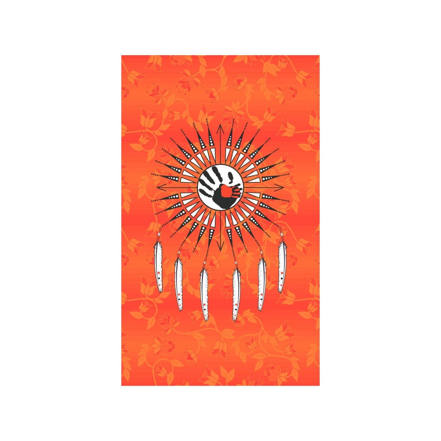 Orange Days Orange - Feather Directions Garden Flag 36''x60'' (Two Sides Printing) Garden Flag 36‘’x60‘’ (Two Sides) e-joyer 