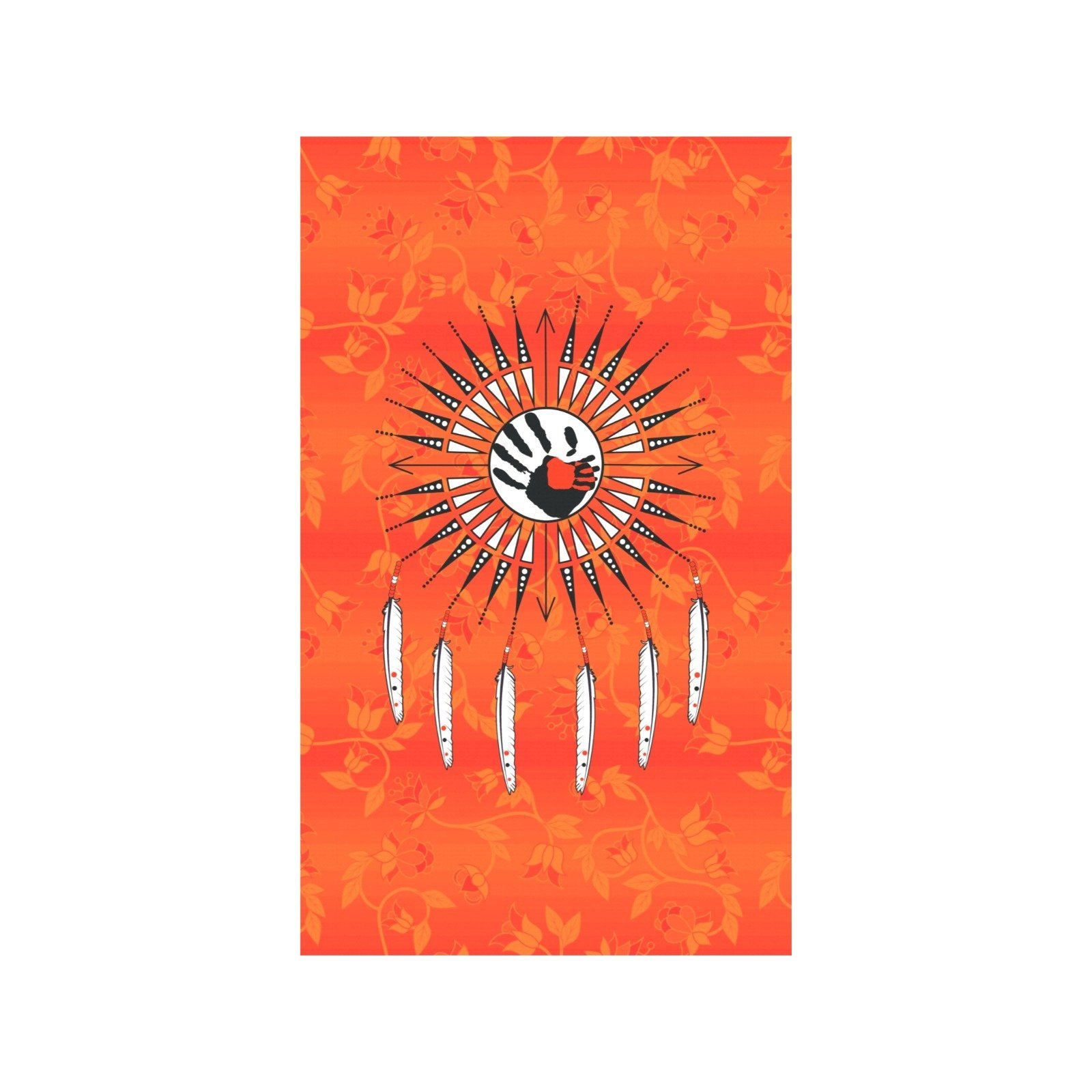 Orange Days Orange - Feather Directions Garden Flag 36''x60'' (Two Sides Printing) Garden Flag 36‘’x60‘’ (Two Sides) e-joyer 