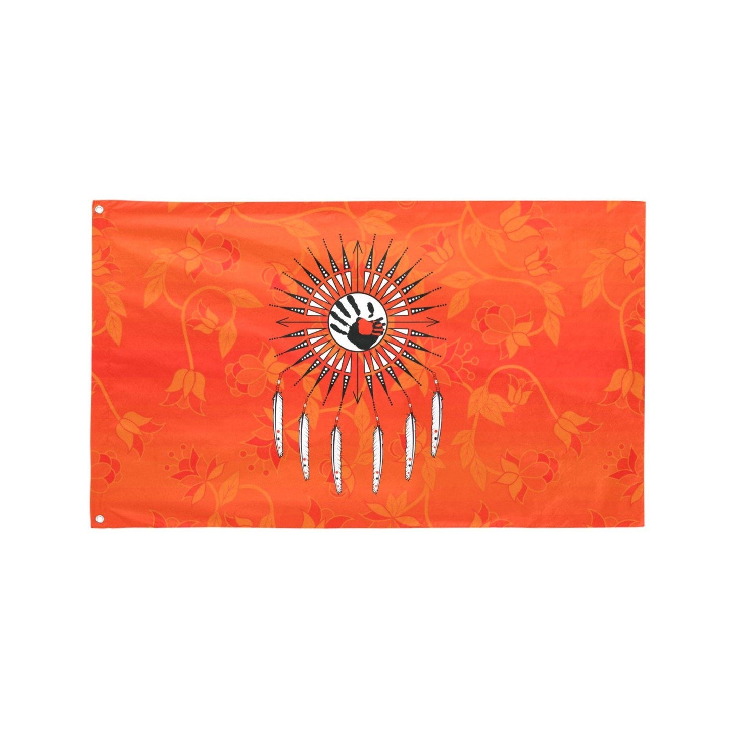 Orange Days Orange Feather Directions Garden Flag 59"x35" Garden Flag 59"x35" e-joyer 