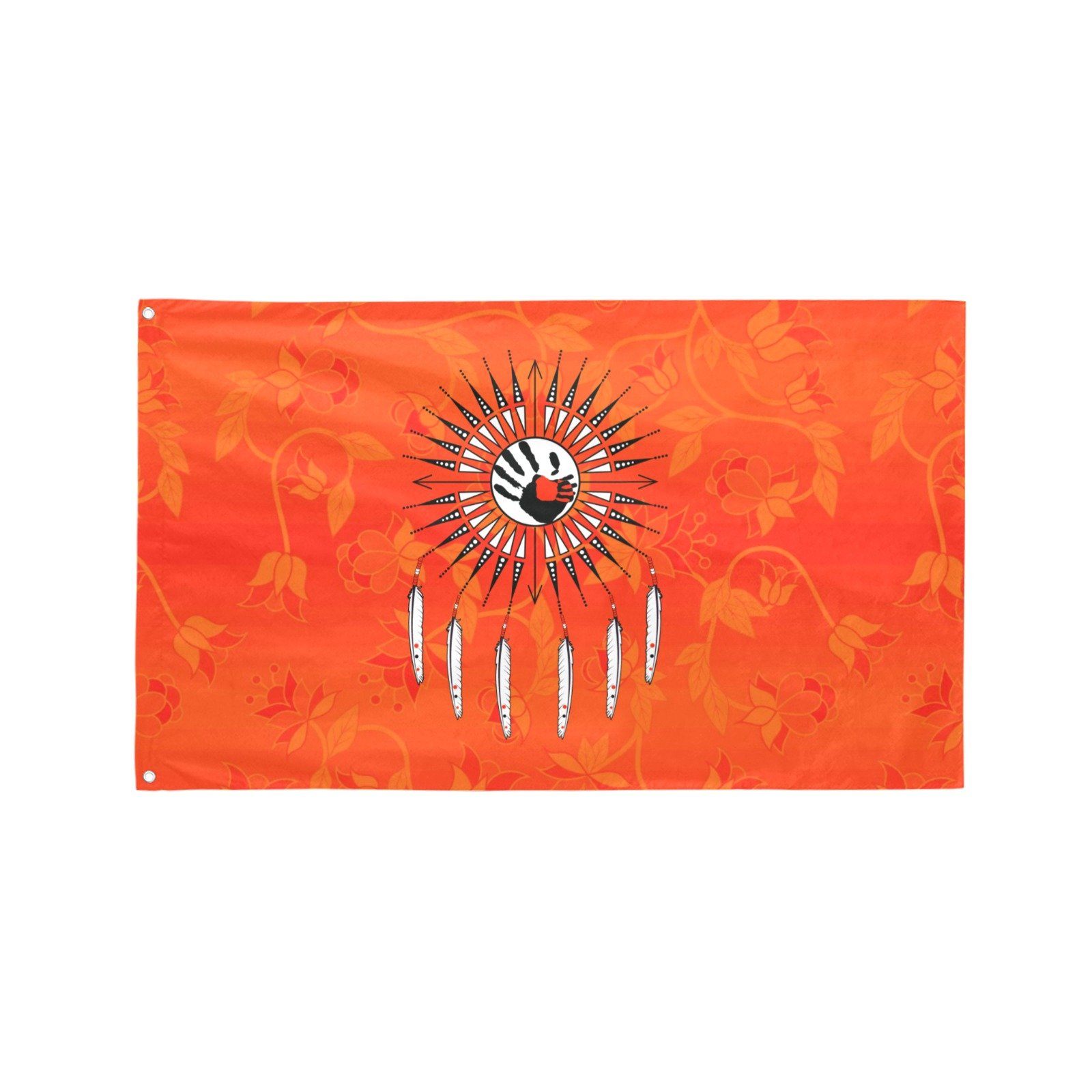 Orange Days Orange Feather Directions Garden Flag 59"x35" Garden Flag 59"x35" e-joyer 