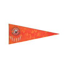 Load image into Gallery viewer, Orange Days Orange Feather Directions Trigonal Garden Flag 30&quot;x12&quot; Trigonal Garden Flag 30&quot;x12&quot; e-joyer 
