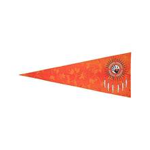 Load image into Gallery viewer, Orange Days Orange Feather Directions Trigonal Garden Flag 30&quot;x12&quot; Trigonal Garden Flag 30&quot;x12&quot; e-joyer 
