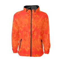 Load image into Gallery viewer, Orange Days Orange Feather Directions Unisex All Over Print Windbreaker (Model H23) All Over Print Windbreaker for Men (H23) e-joyer 
