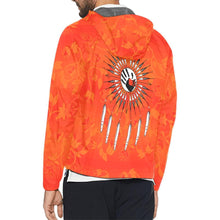 Load image into Gallery viewer, Orange Days Orange Feather Directions Unisex All Over Print Windbreaker (Model H23) All Over Print Windbreaker for Men (H23) e-joyer 
