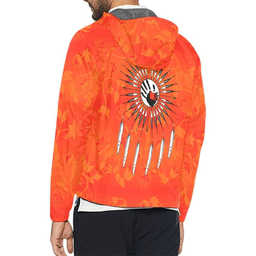 Orange Days Orange Feather Directions Unisex All Over Print Windbreaker (Model H23) All Over Print Windbreaker for Men (H23) e-joyer 