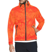 Load image into Gallery viewer, Orange Days Orange Feather Directions Unisex All Over Print Windbreaker (Model H23) All Over Print Windbreaker for Men (H23) e-joyer 
