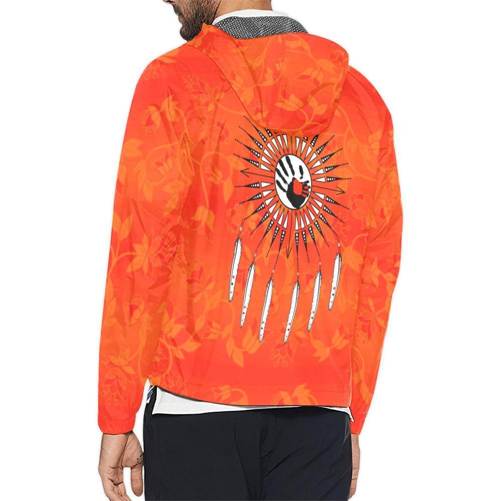 Orange Days Orange Feather Directions Windbreaker – Men's Jacket by 49 Dzine