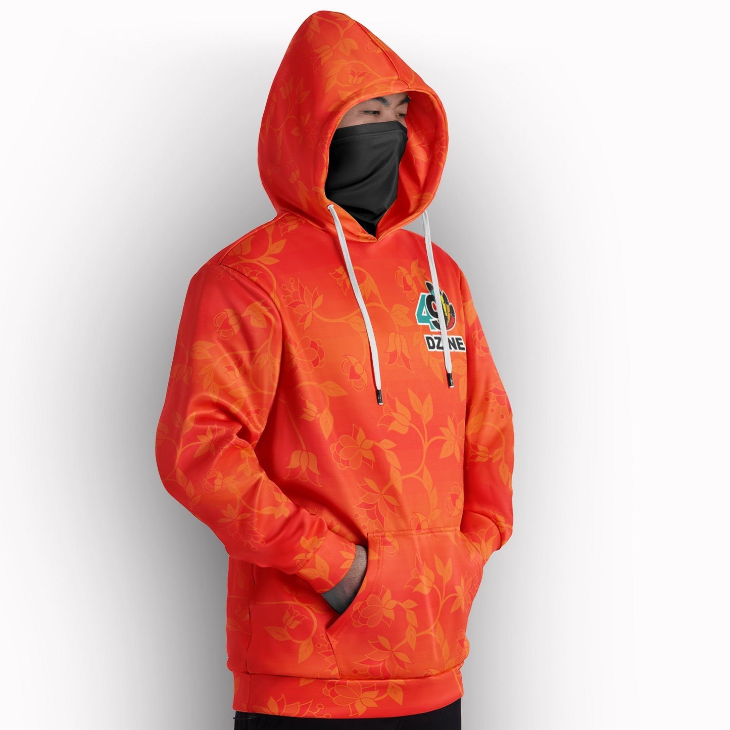 Orange Days - Orange Hoodie with Face Cover Hoodie with Face Cover Herman 