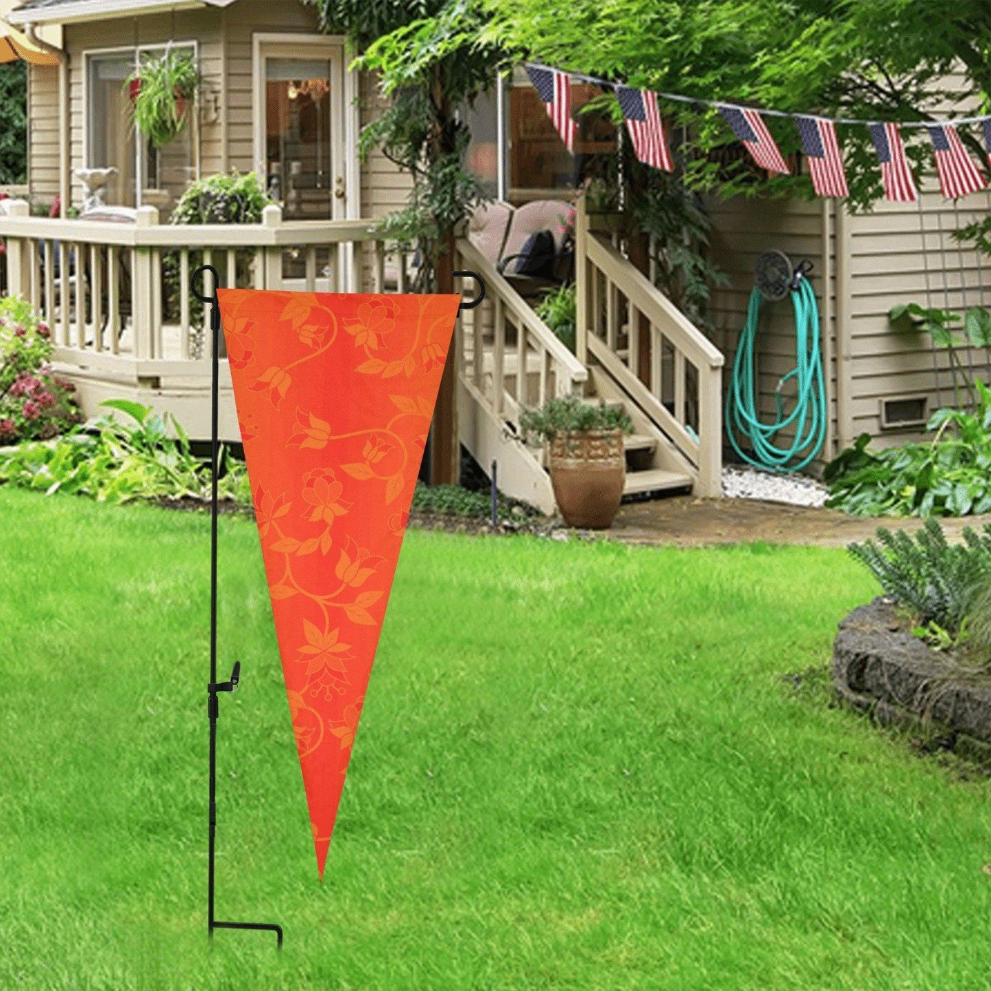 Orange Days Orange Trigonal Garden Flag 30"x12" Trigonal Garden Flag 30"x12" e-joyer 