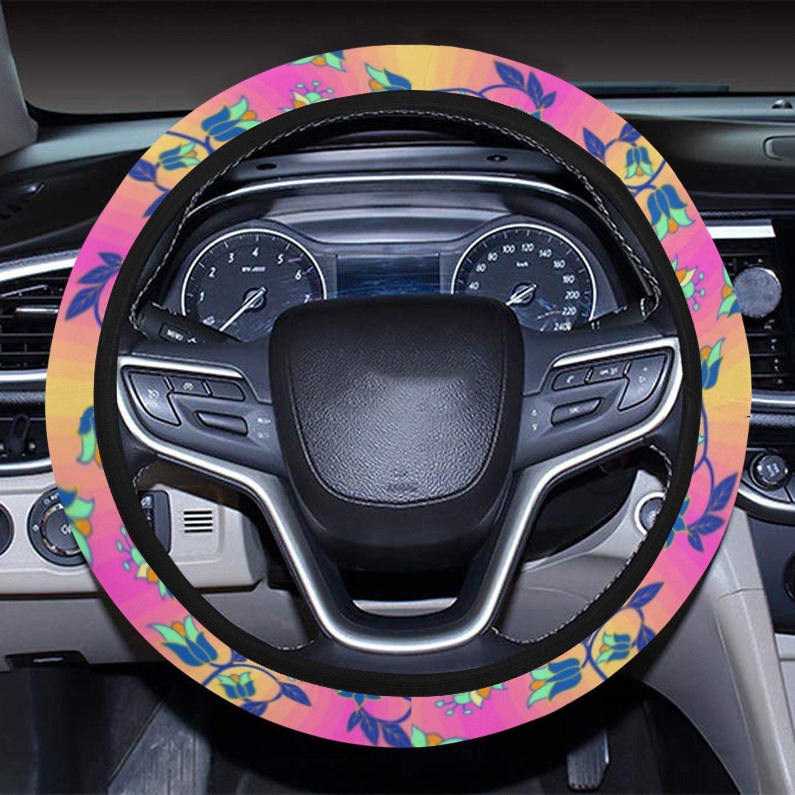 Orange Days Steering Wheel Cover with Elastic Edge Steering Wheel Cover with Elastic Edge e-joyer 