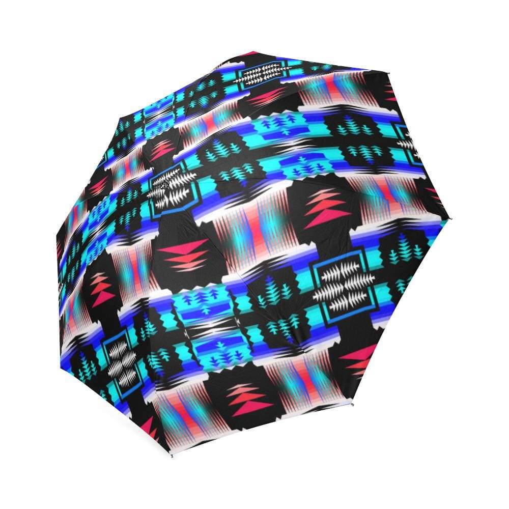 Orange Midnight Sage Foldable Umbrella by 49 Dzine