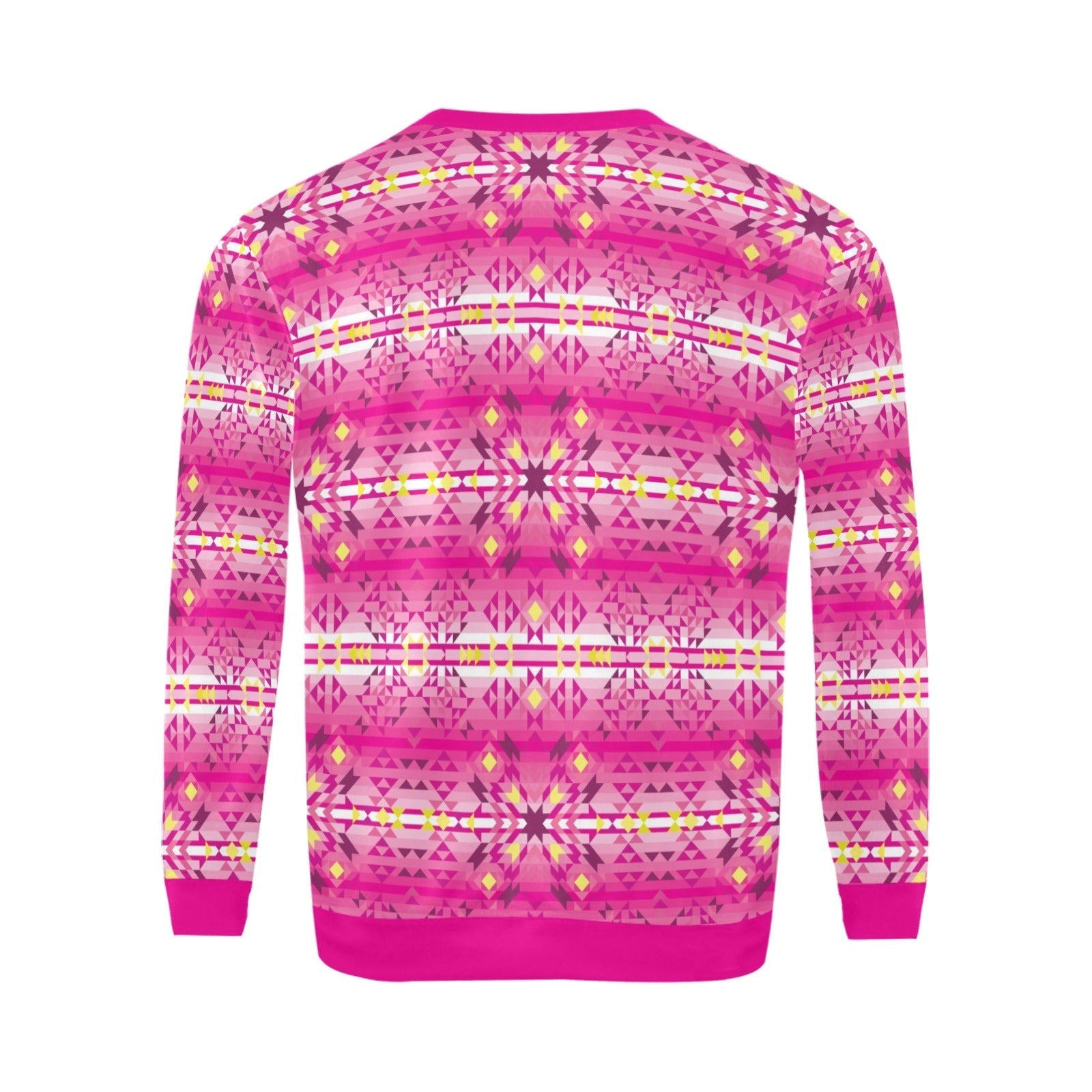 Pink Star All Over Print Crewneck Sweatshirt for Men (Model H18) shirt e-joyer 