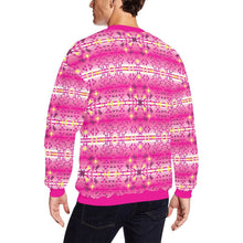 Load image into Gallery viewer, Pink Star All Over Print Crewneck Sweatshirt for Men (Model H18) shirt e-joyer 
