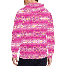 Load image into Gallery viewer, Pink Star All Over Print Full Zip Hoodie for Men (Model H14) hoodie e-joyer 
