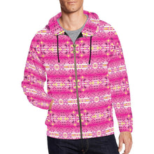 Load image into Gallery viewer, Pink Star All Over Print Full Zip Hoodie for Men (Model H14) hoodie e-joyer 
