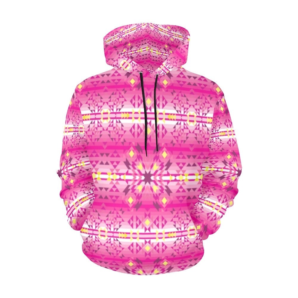 Pink Star All Over Print Hoodie for Men (USA Size) (Model H13) All Over Print Hoodie for Men (H13) e-joyer 
