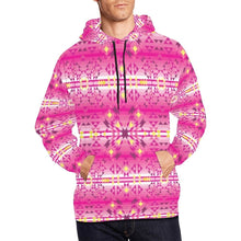 Load image into Gallery viewer, Pink Star All Over Print Hoodie for Men (USA Size) (Model H13) All Over Print Hoodie for Men (H13) e-joyer 
