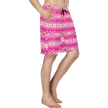 Load image into Gallery viewer, Pink Star Men&#39;s All Over Print Casual Shorts (Model L23) short e-joyer 
