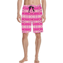 Load image into Gallery viewer, Pink Star Men&#39;s All Over Print Casual Shorts (Model L23) short e-joyer 
