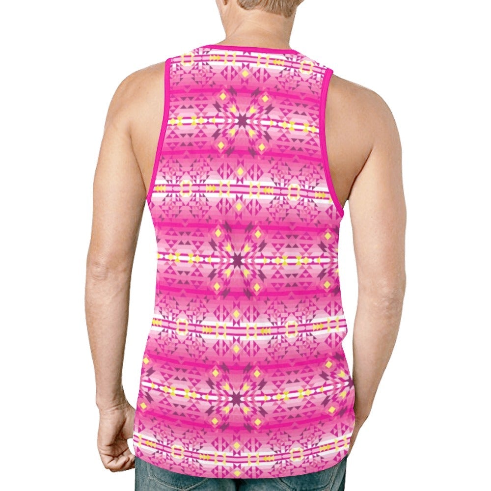 Pink Star New All Over Print Tank Top for Men (Model T46) tank top e-joyer 