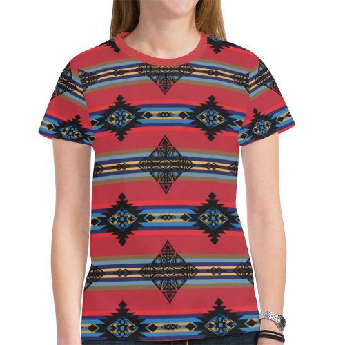 Plateau Ride New All Over Print T-shirt for Women (Model T45) New All Over Print T-shirt for Women (T45) e-joyer 