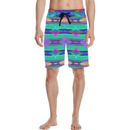 Plateau Riverrun Men's All Over Print Casual Shorts (Model L23) Men's Casual Shorts (L23) e-joyer 