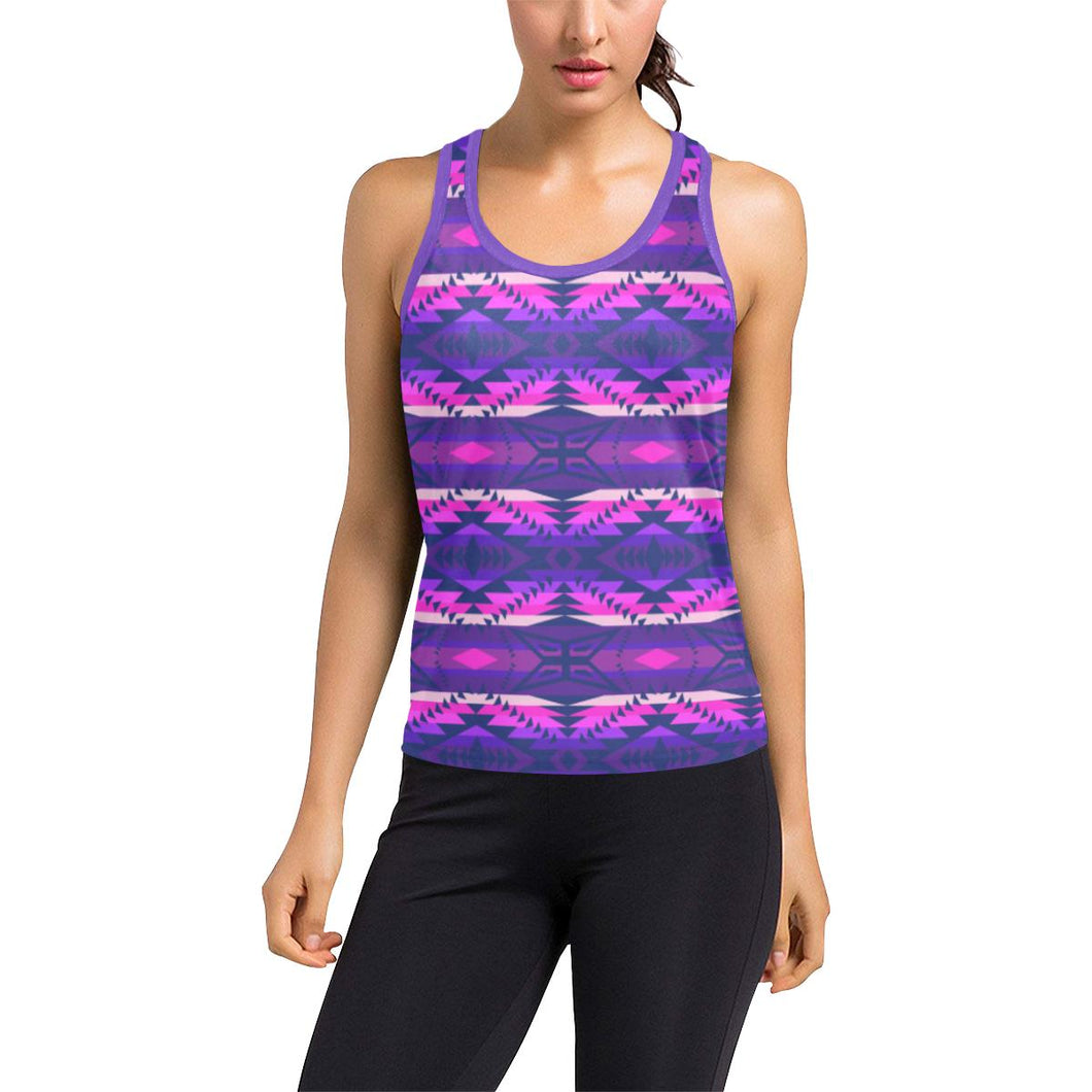 Plateau War Party Women's Racerback Tank Top (Model T60) Racerback Tank Top (T60) e-joyer 