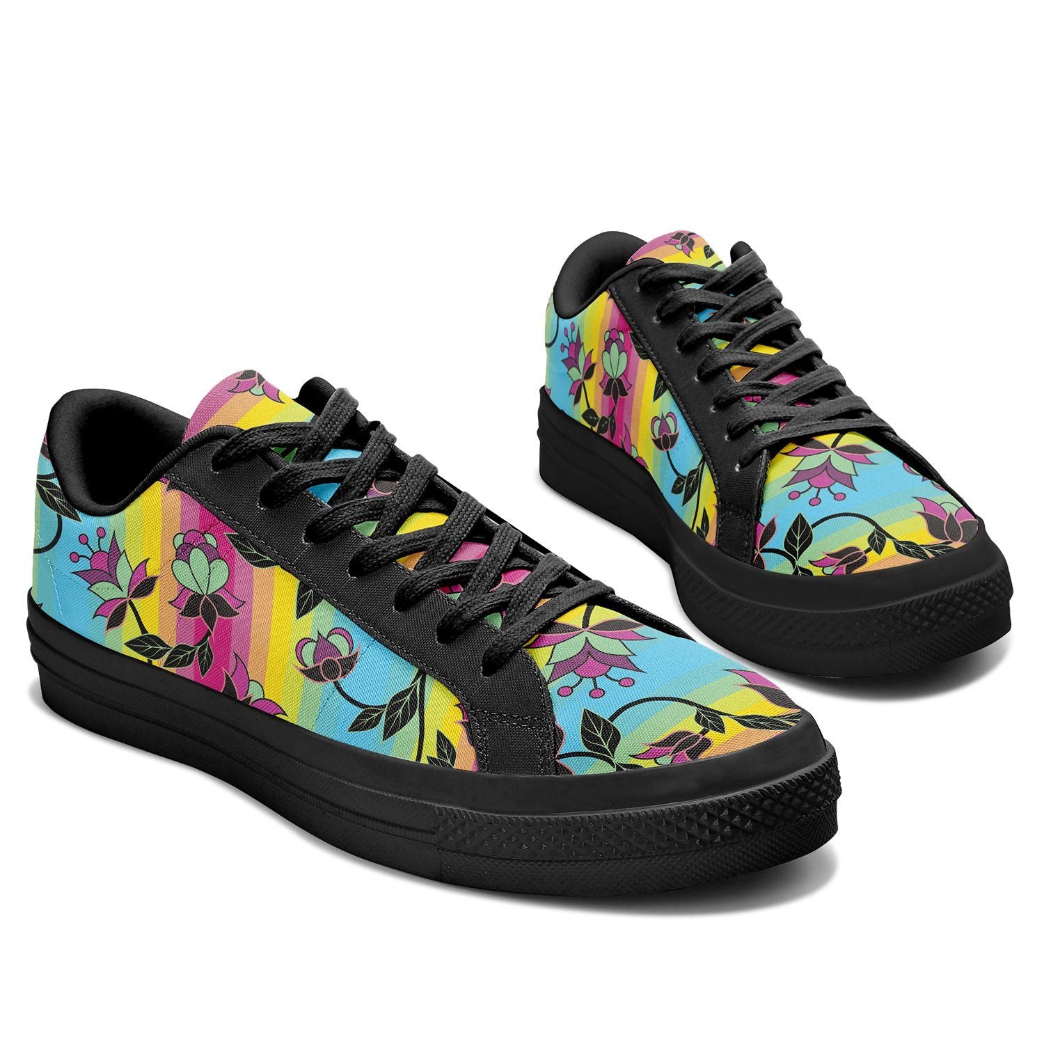 Powwow Carnival Aapisi Low Top Canvas Shoes Black Sole aapisi Herman 