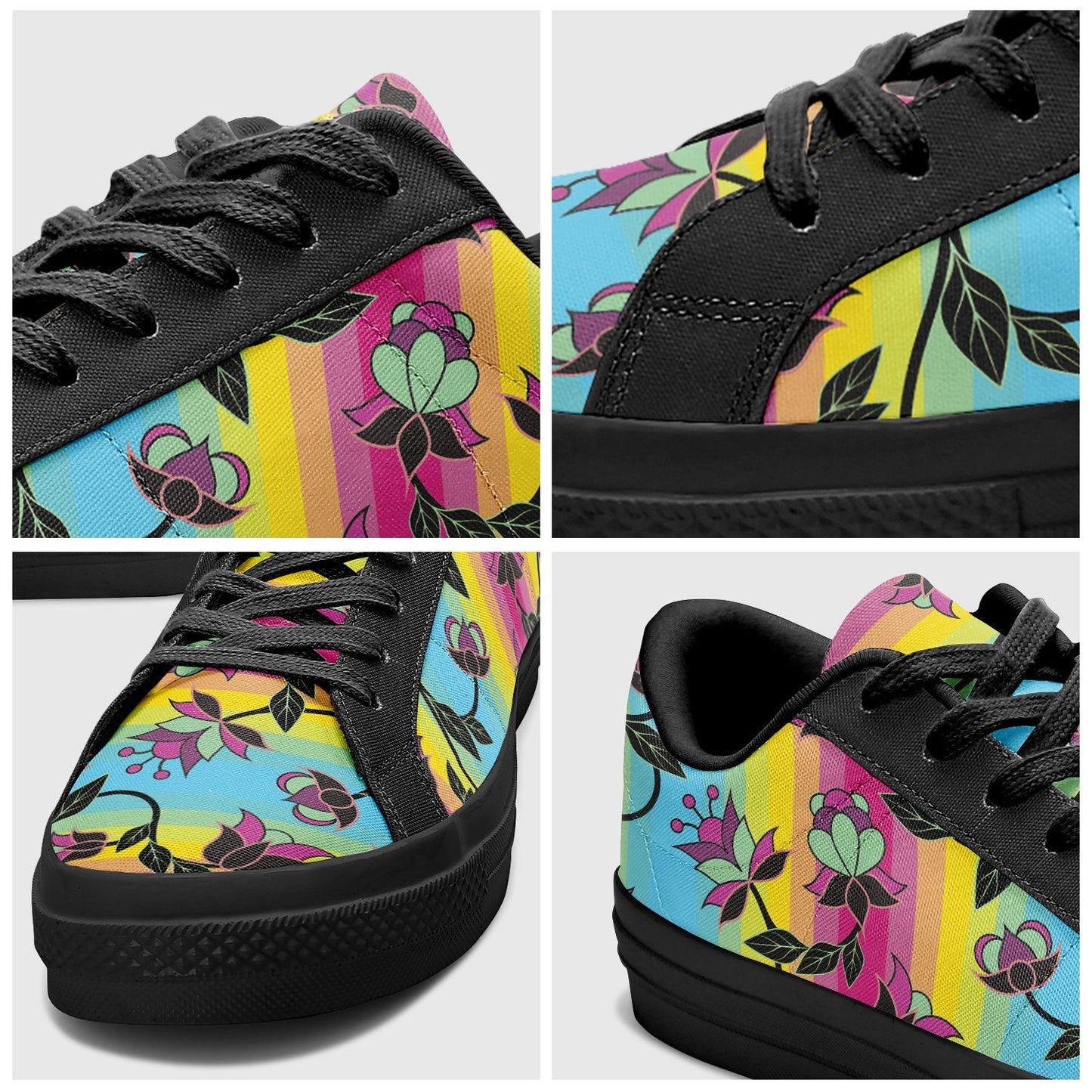 Powwow Carnival Aapisi Low Top Canvas Shoes Black Sole aapisi Herman 